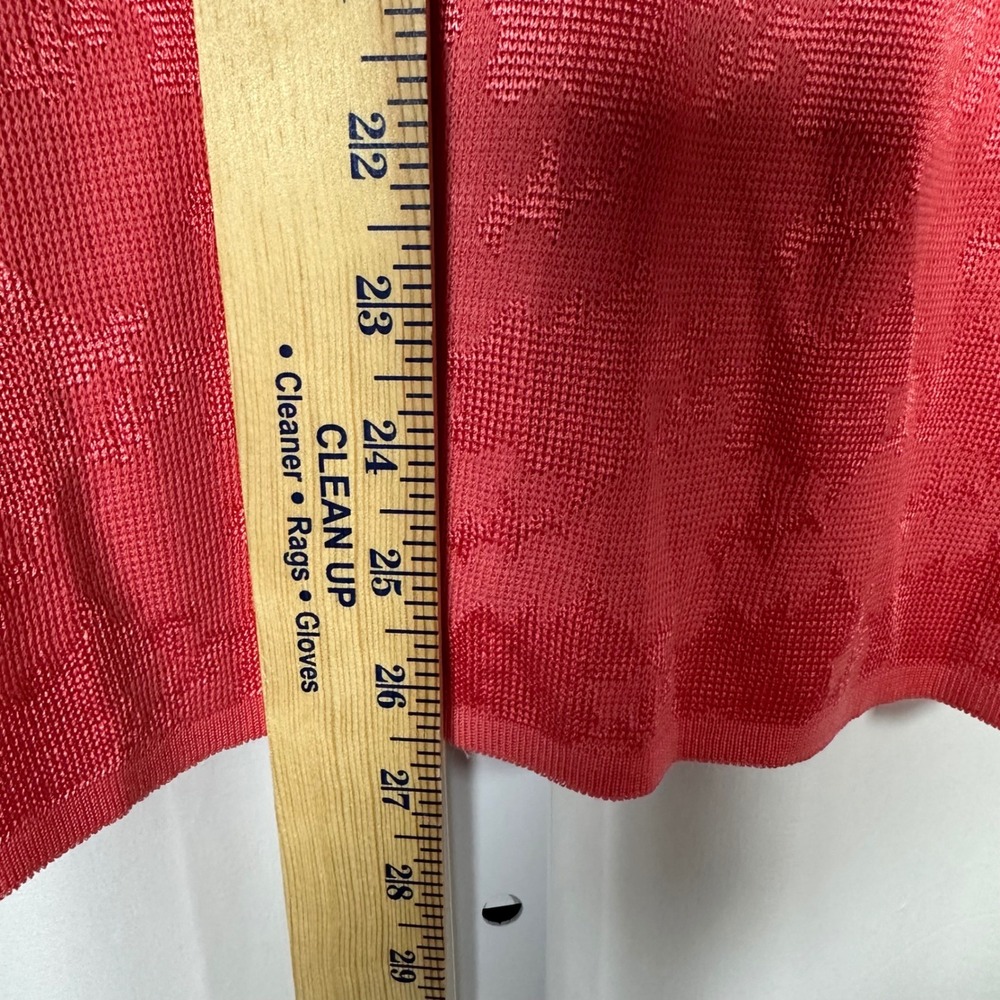 Misook Tailored Tonal Pattern Knit Jacket True Fit Coral Pink M Classic Formal - Picture 9 of 12